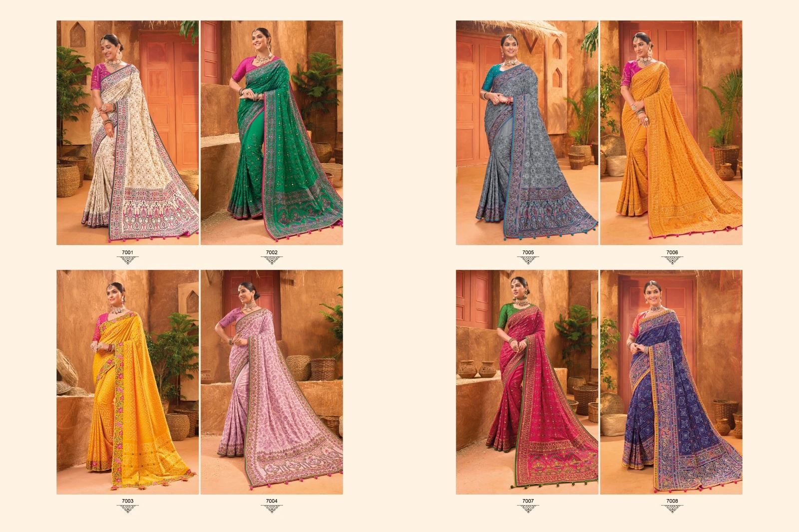 M.N 7000 Series Banarasi Silk Wholesale Designer Sarees Catalog — Wholesale Sarees, MPA wholesale from Surat — view 10